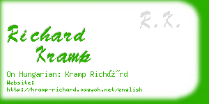 richard kramp business card